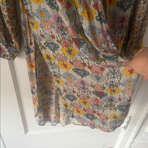 Anthropologie Multicolor Floral Long Blouse - Picture 10 of 11